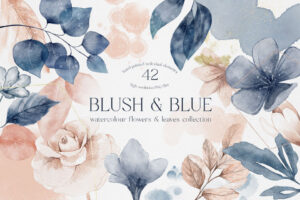 Blush-and-Blue-Leaves-Florals-Watercolor-Graphics.7444414b